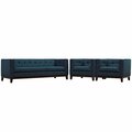 Modway Furniture Serve Living Room Sofa Set, Azure - Set of 3 EEI-2454-AZU-SET